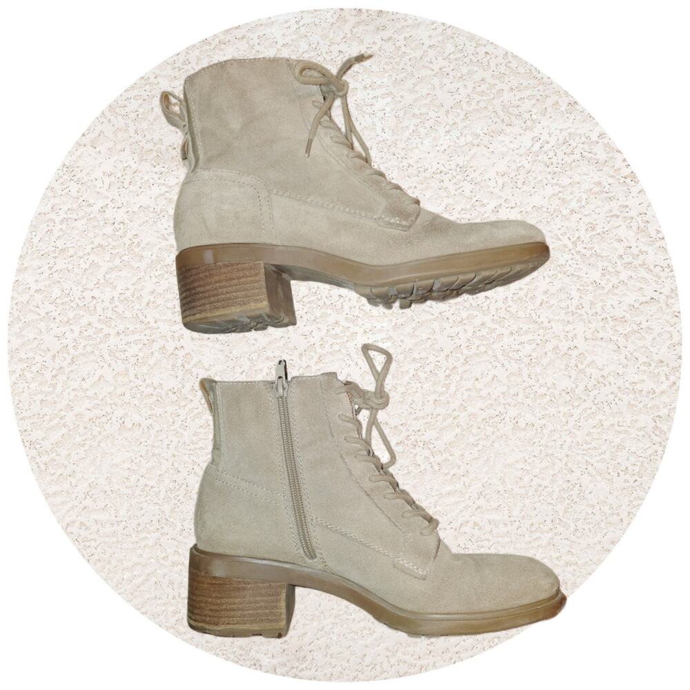 Lucky Brand Diedrah Tan Suede Boots Womens Size 8.5
